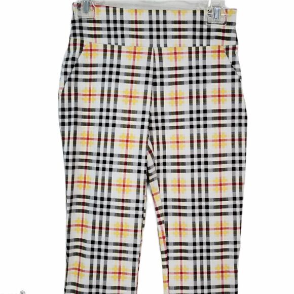 New York & Company Plaid Stretch Ankle Length Pant - Picture 5 of 12